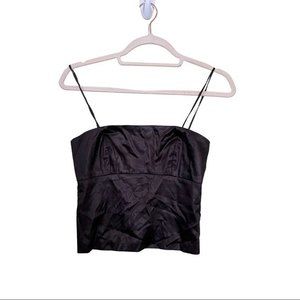 Guess Vintage Y2K Black Satin Cropped Halter Top